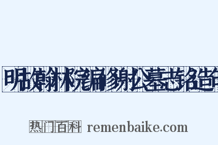 明故翰林院编修谢公墓志铭造句是什么意思的图片